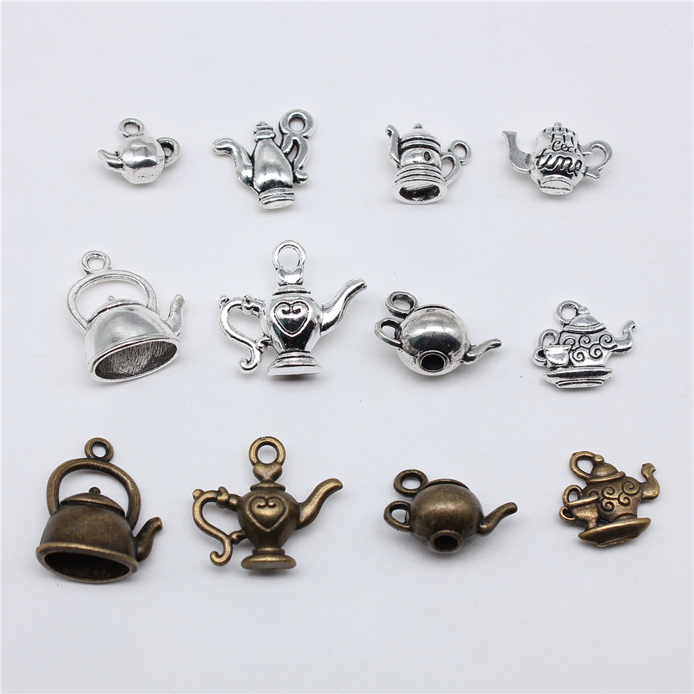 Vintage Coffee Equipment - 10pcs Kettle Teapot Coffee Pot Charms