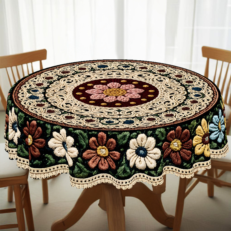 Vintage Floral-Themed Tableclo - Vintage Coffee Equipment reseña y precio