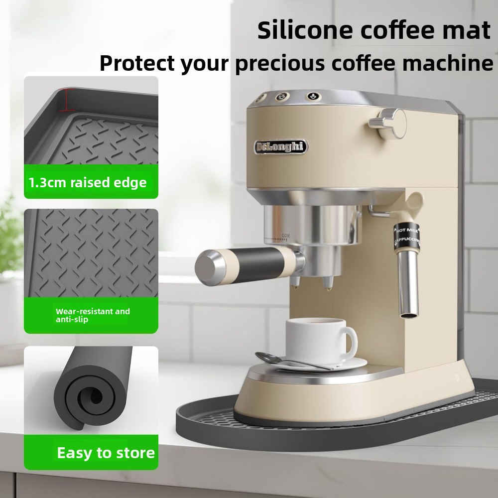 Semi Circle Silicone Coffee Ma - Coffee Equipment Tray reseña y precio