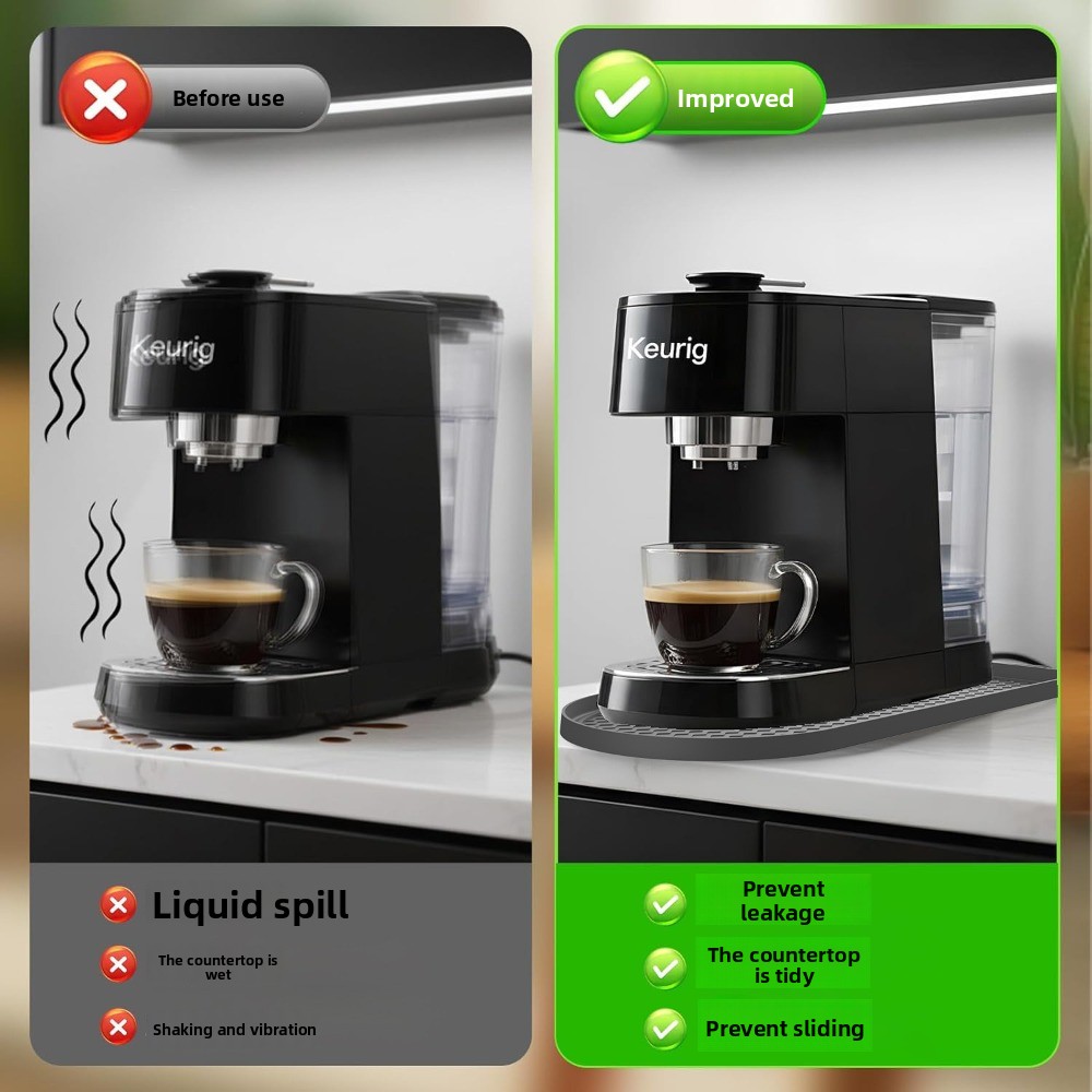 Semi Circle Silicone Coffee Ma - Coffee Equipment Tray reseña y precio