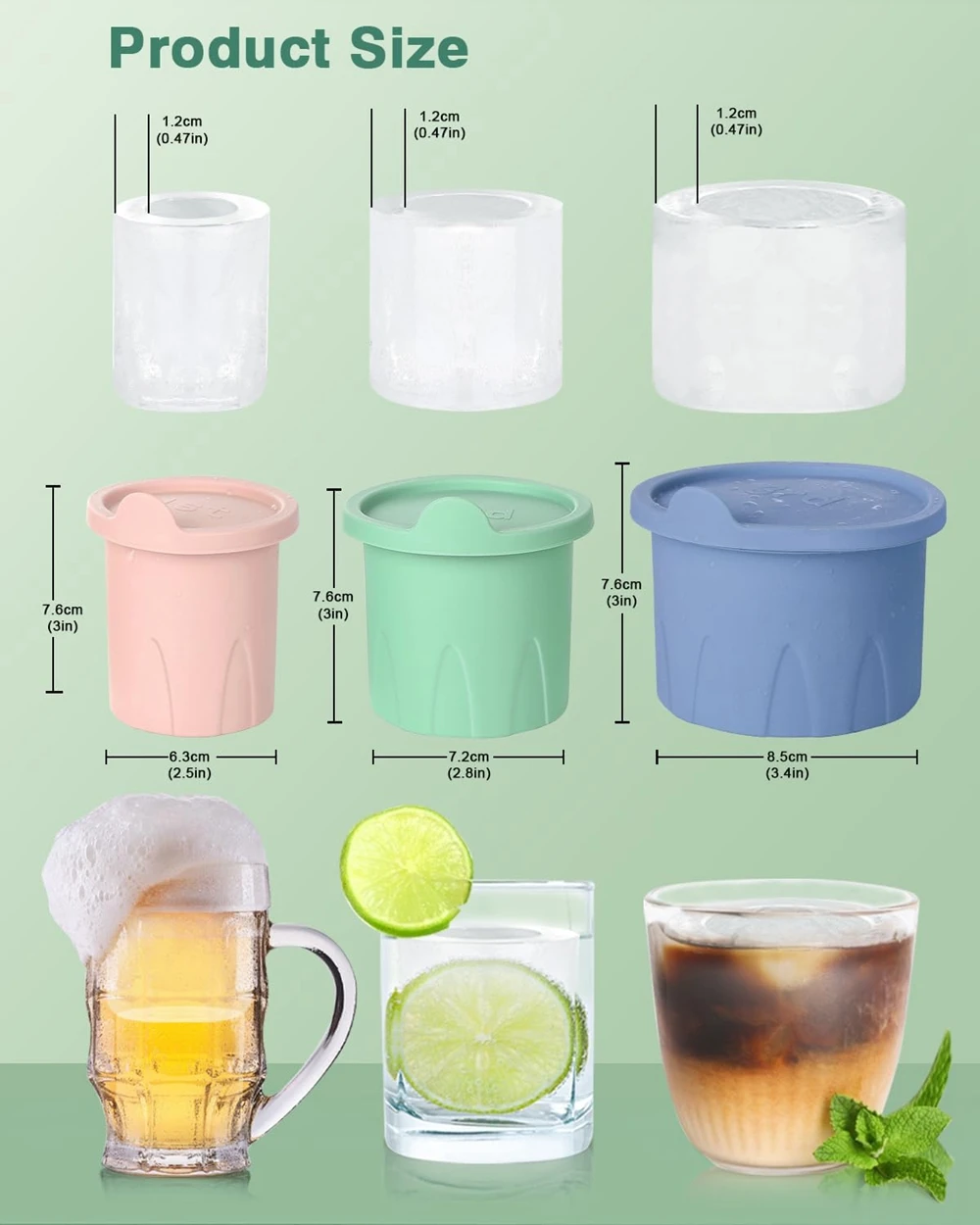 Large Ice Cube Tray Silicone C - Coffee Equipment Tray reseña y precio