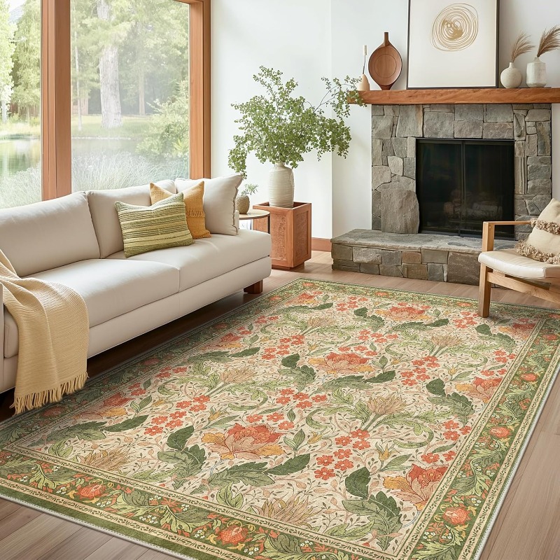 Vintage Floral Rug Carpet for  - Vintage Coffee Equipment reseña y precio