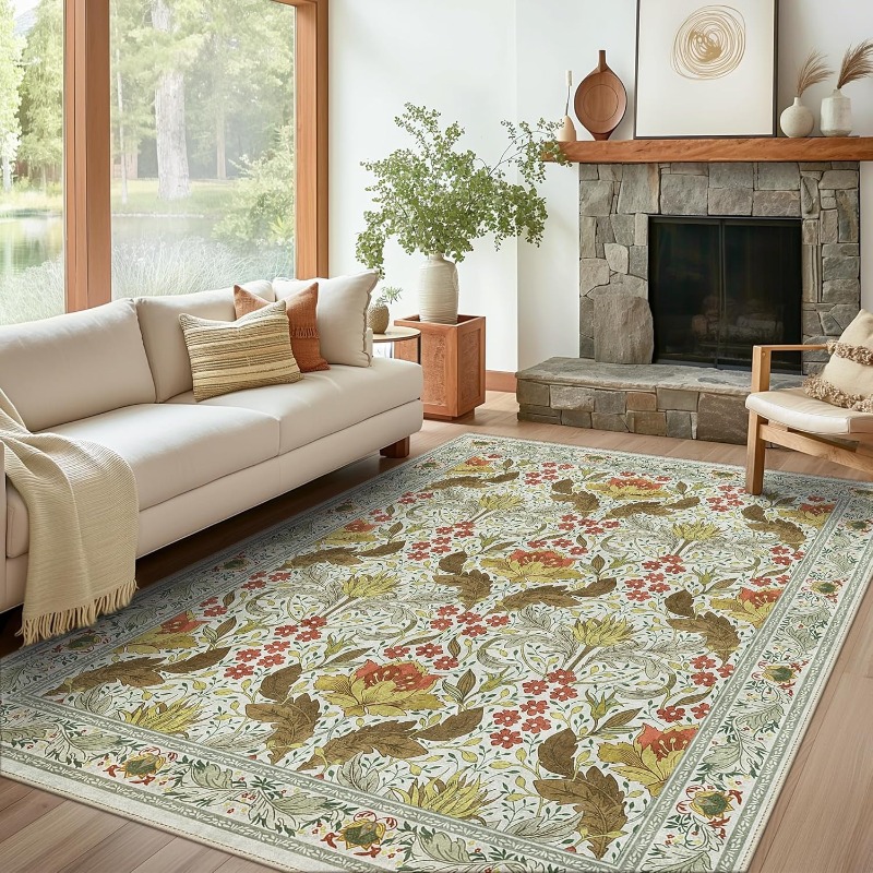 Vintage Floral Rug Carpet for  - Vintage Coffee Equipment reseña y precio