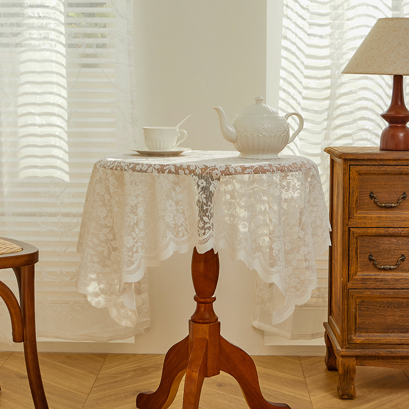 White lace tablecloth, vintage - Vintage Coffee Equipment reseña y precio