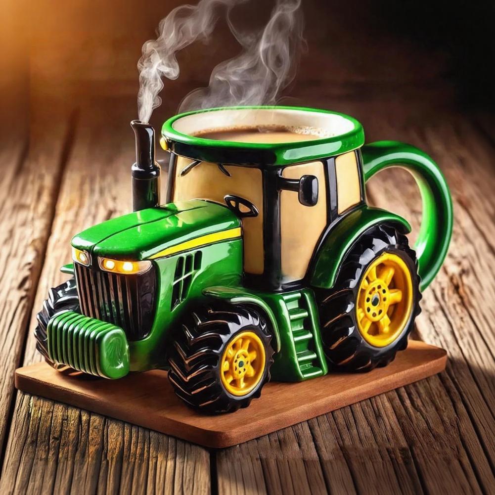 Handcrafted Tractor Coffee Mug - Vintage Coffee Equipment reseña y precio