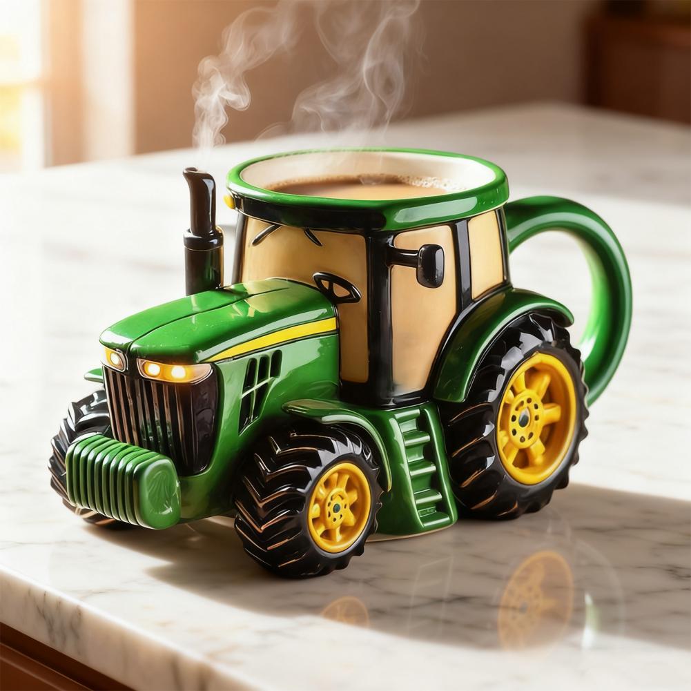 Handcrafted Tractor Coffee Mug - Vintage Coffee Equipment reseña y precio