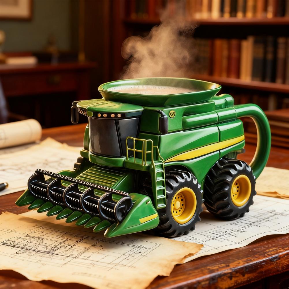 Handcrafted Tractor Coffee Mug - Vintage Coffee Equipment reseña y precio