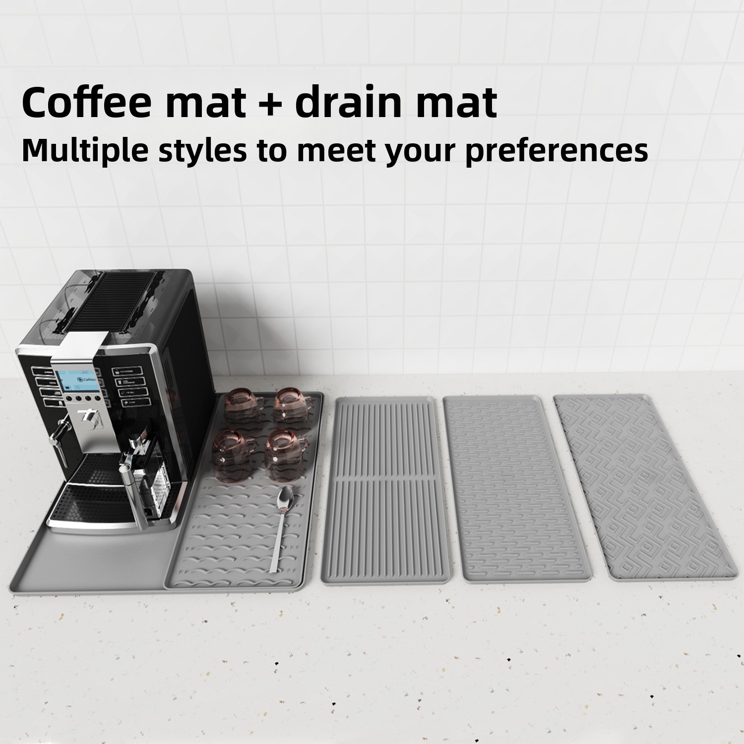 Silicone Coffee Machine Mat No - Coffee Equipment Tray reseña y precio